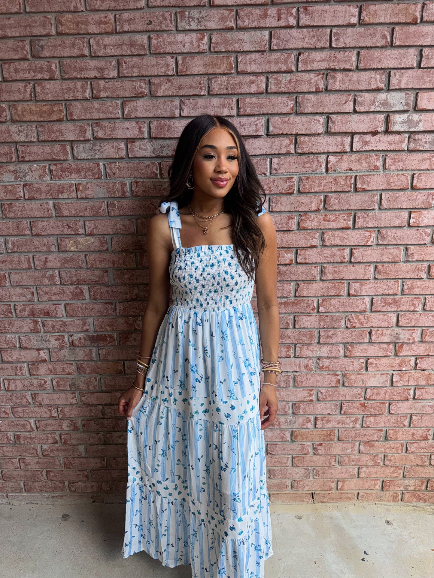 Blue Floral Maxi